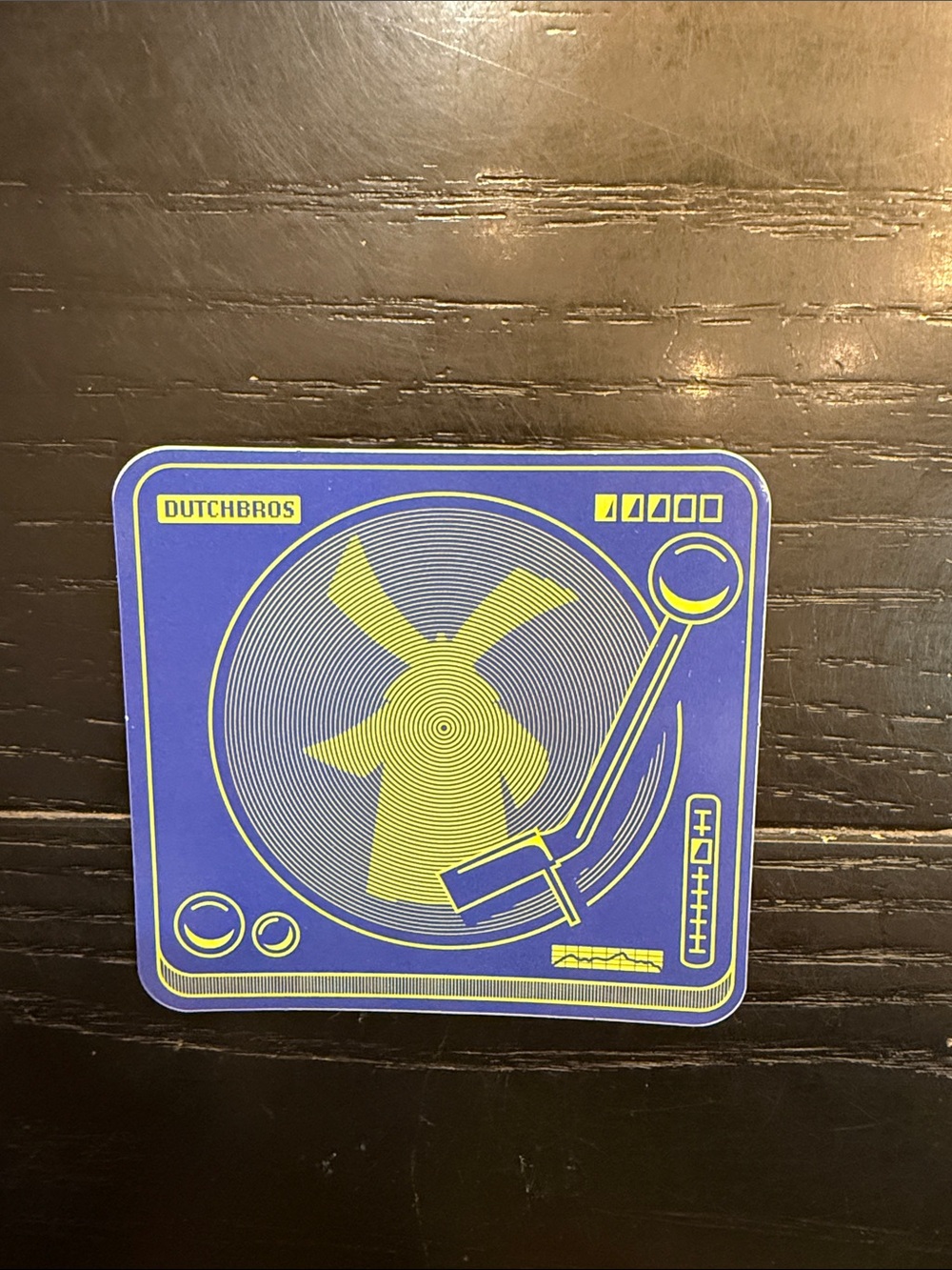 Dutch Bros Blue & Yellow Turntable Sticker